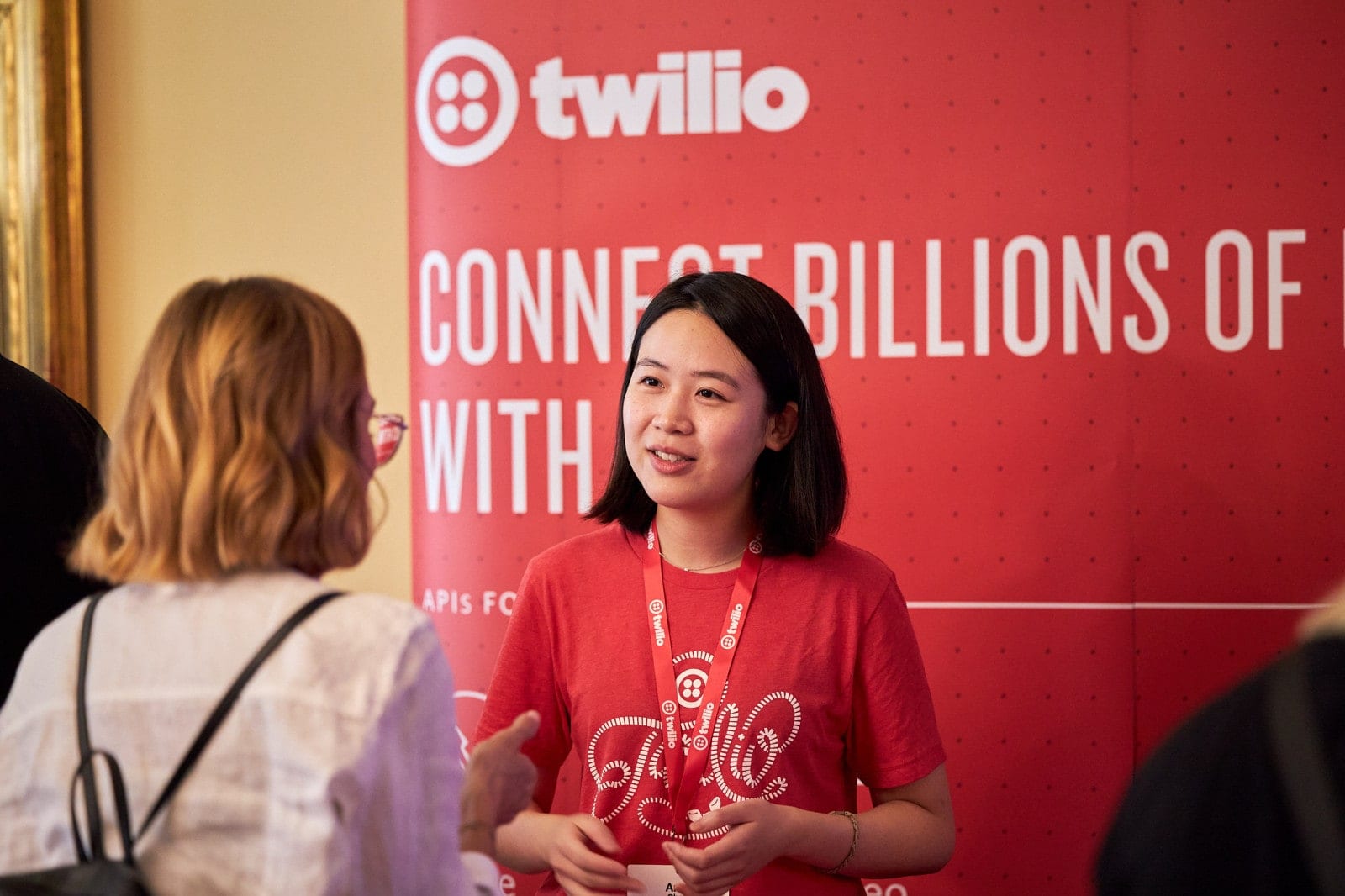 Anni from Twilio at SmashingConf Freiburg. Anni from Twilio at SmashingConf Freiburg.
